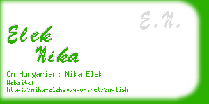 elek nika business card